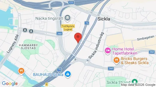 Apartments for rent i Nacka - kort over placeringen