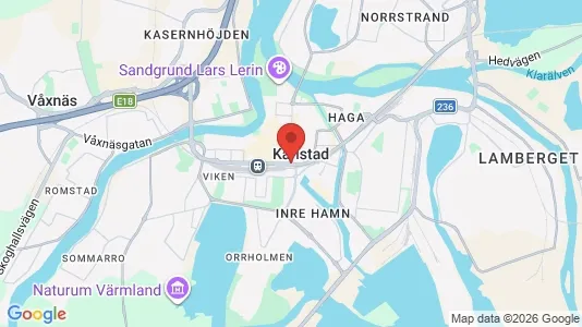 Rooms for rent i Karlstad - kort over placeringen