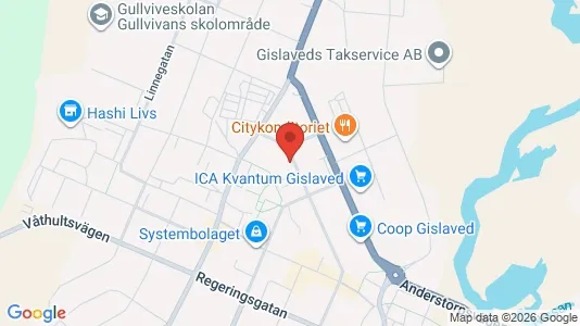 Apartments for rent i Gislaved - kort over placeringen