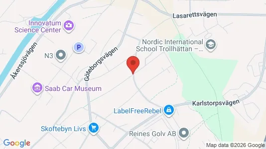 Apartments for rent i Trollhättan - kort over placeringen