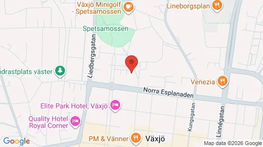 Apartments for rent i Växjö - kort over placeringen
