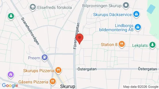 Apartments for rent i Skurup - kort over placeringen