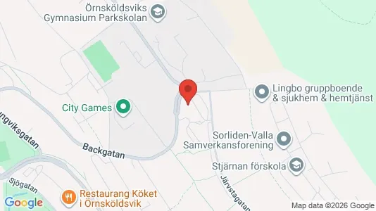 Apartments for rent i Örnsköldsvik - kort over placeringen