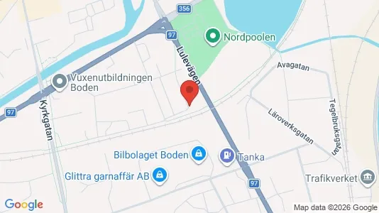 Apartments for rent i Boden - kort over placeringen
