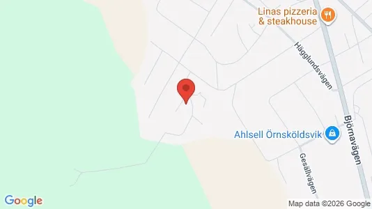 Apartments for rent i Örnsköldsvik - kort over placeringen