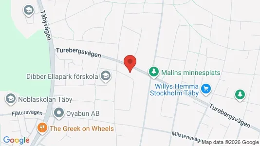 Apartments for rent i Täby - kort over placeringen