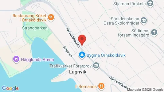 Apartments for rent i Örnsköldsvik - kort over placeringen