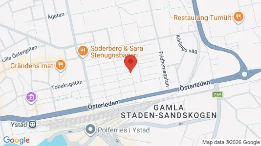 Apartments for rent i Ystad - kort over placeringen