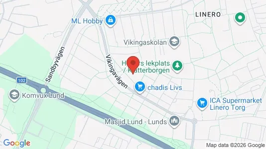 Apartments for rent i Lund - kort over placeringen
