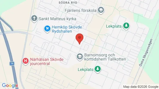 Apartments for rent i Skövde - kort over placeringen