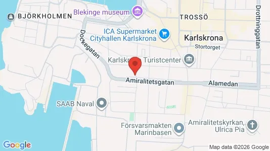Apartments for rent i Karlskrona - kort over placeringen