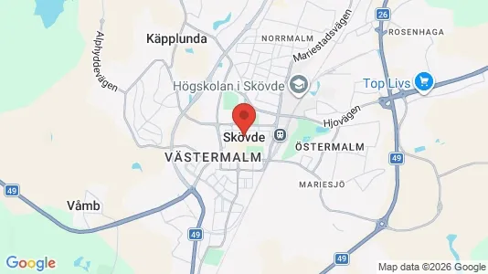 Apartments for rent i Skövde - kort over placeringen