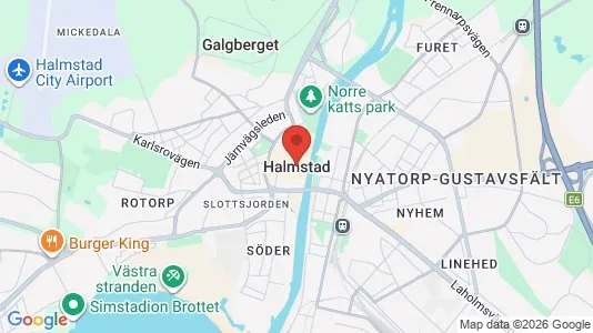 Apartments for rent i Halmstad - kort over placeringen
