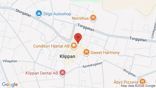 Apartments for rent i Klippan - kort over placeringen