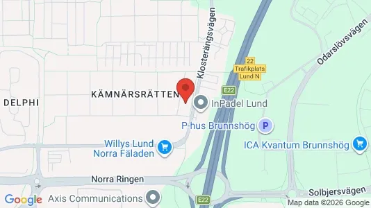 Rooms for rent i Lund - kort over placeringen
