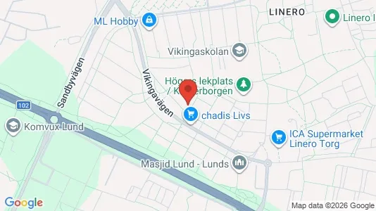 Apartments for rent i Lund - kort over placeringen