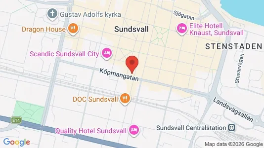Apartments for rent i Sundsvall - kort over placeringen