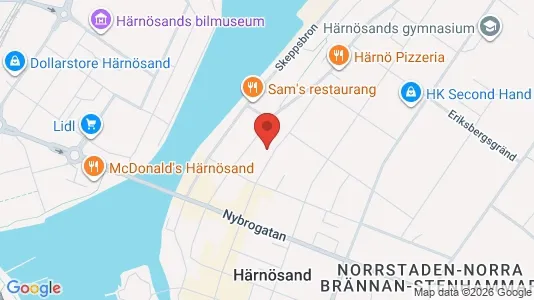 Apartments for rent i Härnösand - kort over placeringen