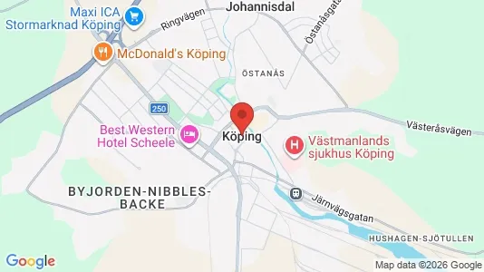 Apartments for rent i Köping - kort over placeringen