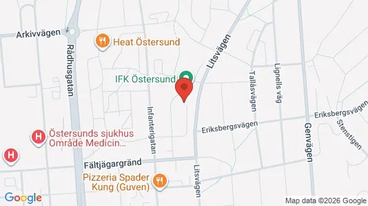 Apartments for rent i Östersund - kort over placeringen