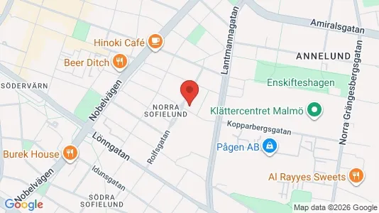Apartments for rent i Sofielund - kort over placeringen