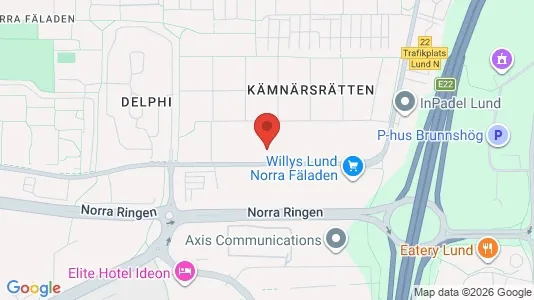 Rooms for rent i Lund - kort over placeringen