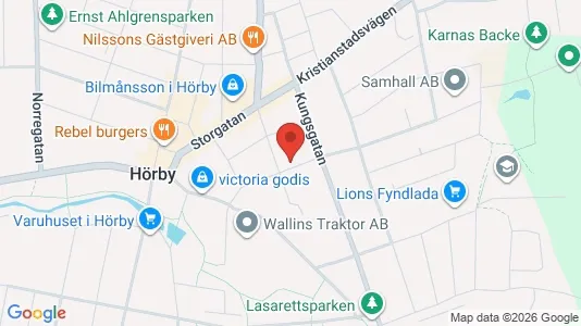 Apartments for rent i Hörby - kort over placeringen