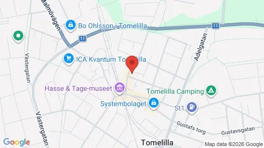 Apartments for rent i Tomelilla - kort over placeringen