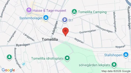Apartments for rent i Tomelilla - kort over placeringen
