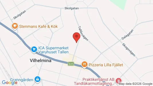 Apartments for rent i Vilhelmina - kort over placeringen