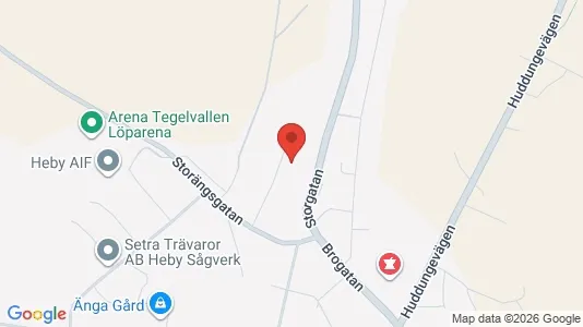 Apartments for rent i Heby - kort over placeringen