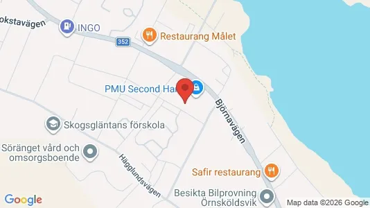 Apartments for rent i Örnsköldsvik - kort over placeringen