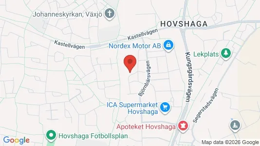 Apartments for rent i Växjö - kort over placeringen