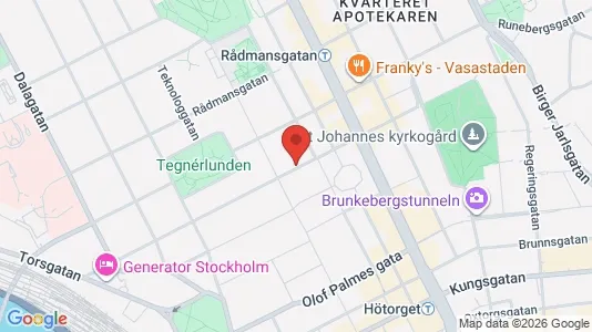 Rooms for rent i Stockholm City - kort over placeringen