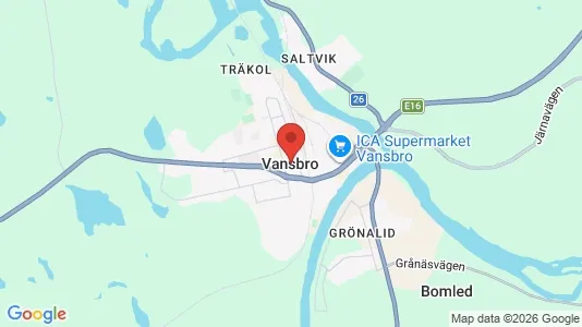 Apartments for rent i Vansbro - kort over placeringen