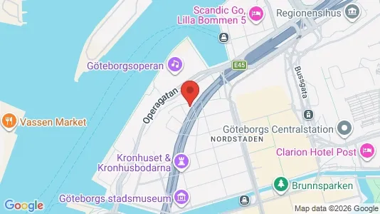 Rooms for rent i Gothenburg City Centre - kort over placeringen