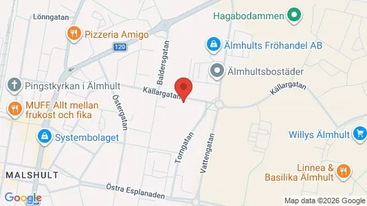 Apartments for rent i Älmhult - kort over placeringen