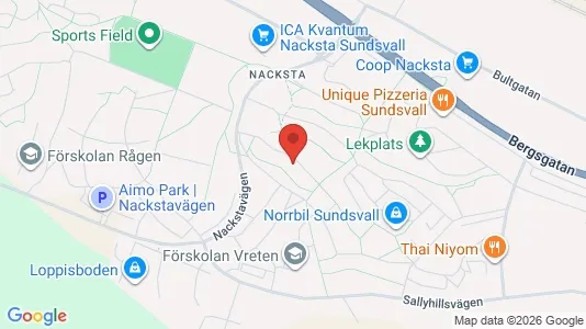 Apartments for rent i Sundsvall - kort over placeringen