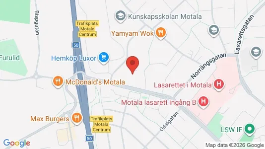 Apartments for rent i Motala - kort over placeringen