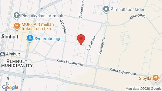 Apartments for rent i Älmhult - kort over placeringen