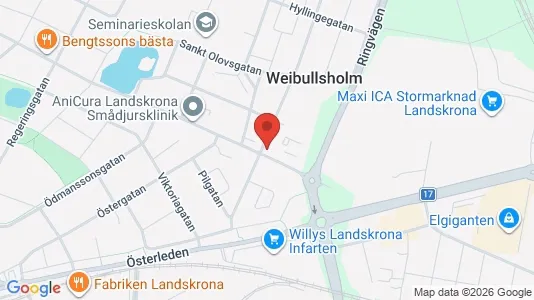 Apartments for rent i Landskrona - kort over placeringen