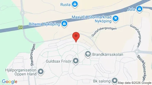 Apartments for rent i Nyköping - kort over placeringen