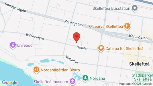 Apartments for rent i Skellefteå - kort over placeringen