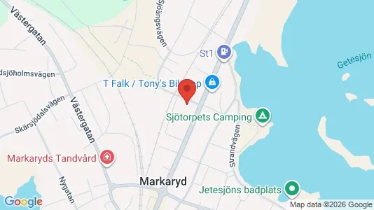 Apartments for rent i Markaryd - kort over placeringen