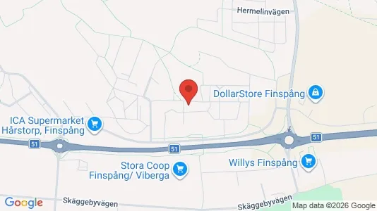 Apartments for rent i Finspång - kort over placeringen