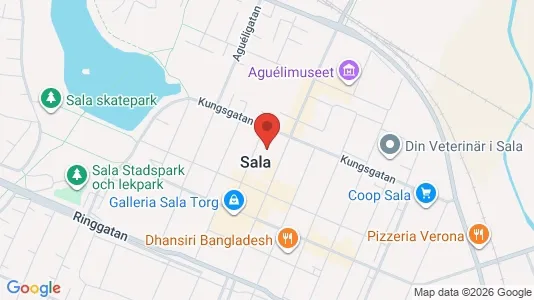 Apartments for rent i Sala - kort over placeringen