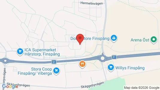 Apartments for rent i Finspång - kort over placeringen