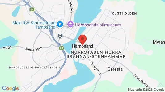 Apartments for rent i Härnösand - kort over placeringen
