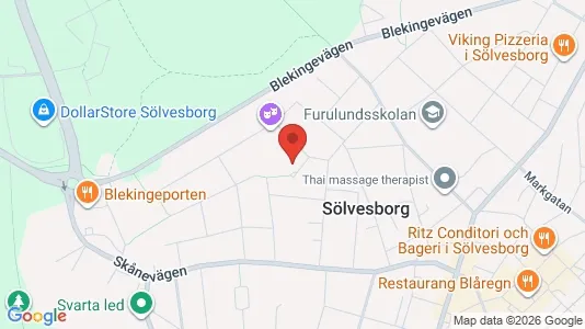 Apartments for rent i Sölvesborg - kort over placeringen