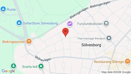 Apartments for rent i Sölvesborg - kort over placeringen